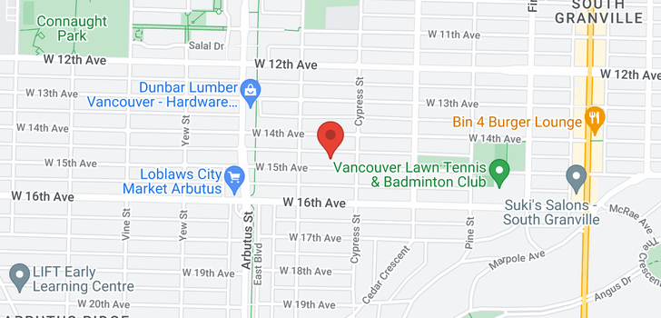 map of 2 1945 W 15TH AVENUE